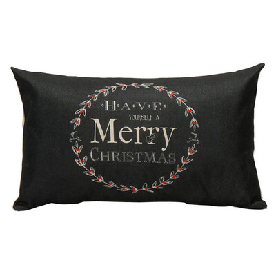 

Tailored Christmas Rectangle Cushion Cover Silk Pillow Case Pillowcase