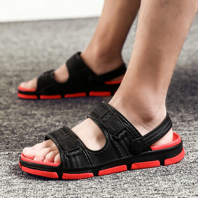 

2019 summer new couple sandals seaside holiday beach shoes two wear outdoor non-slip Korean version of men&women sandals&slippers