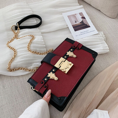 

Yangqi bag womens bag 2019 autumn&winter new Korean version grinding small square bag simple texture chain single shoulder sa