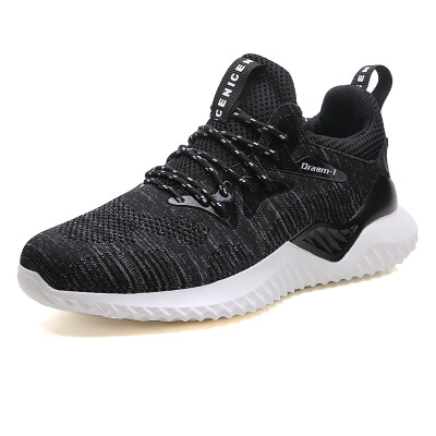 

Alpha old shoes male students flying woven shoes lightweight breathable sports running shoes casual white shoes trend mens shoes