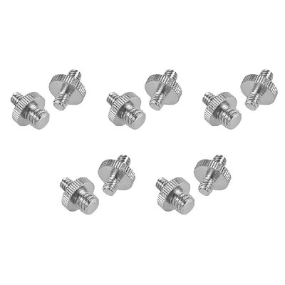 

10pcs Screw Adapter 14"-20 Male to 14"-20 Male Screw 14"-20 Male to 38"-16 Male Screw Mounting Converter for Camera Tripod Mon
