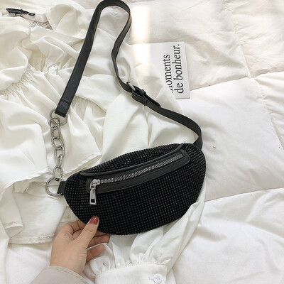 

Ins super fire bag female 2019 new personality single shoulder slung chest bag fashion sports running pockets small bag
