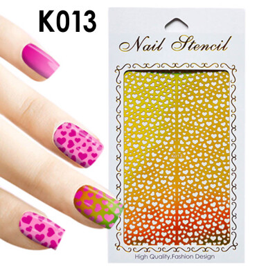 

Toponeto 1Pc Irregular Hollow Nail Art Vinyls Stencil Stickers Manicure