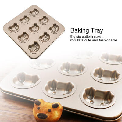 

Greensen 9-cavity Durable Pig Pattern Baking Tray Cake Bread Dessert Mould Cake Mould Pig Pattern Baking Tray