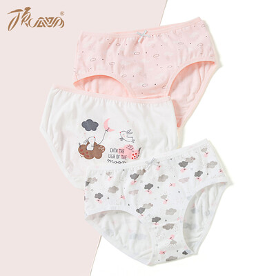 

Top melon melon dingguagua childrens underwear 2019 new cotton cartoon sweet girl briefs stretch dry breathable underwear 3 strips 46046606 combination one 120