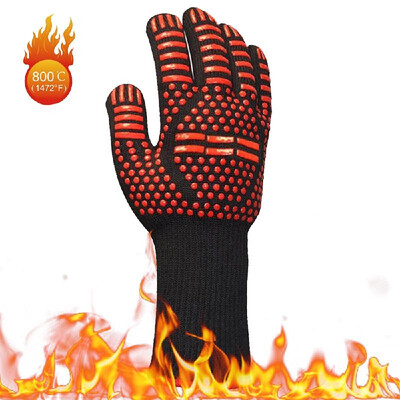 

BBQ Gloves Heat Resistant Grill Gloves Insulated Oven Mitts Non-Slip Gloves for Cooking Baking Smoker Fireplace
