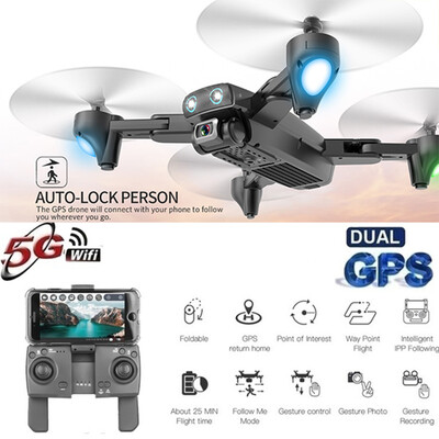 

Siaonvr S167 24G WIFI FPV 1080P HD Camera GPS 120° Wide-angle Foldable RC Quadcopter
