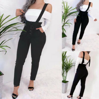 

Women Sleeveless Baggy Overalls Playsuit Dungarees Casual Loose Jumpsuit Romper