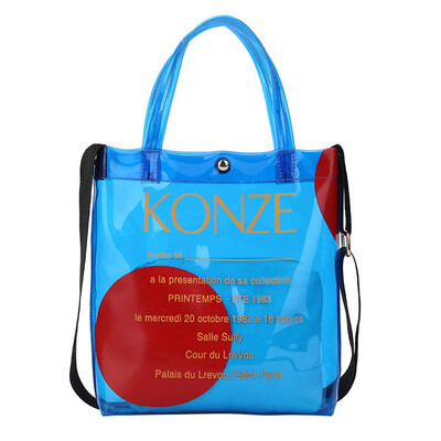 

Tailored Summer Bag Woman 2019 New Transparent Jelly Messenger Bag plastic Shopping Bag