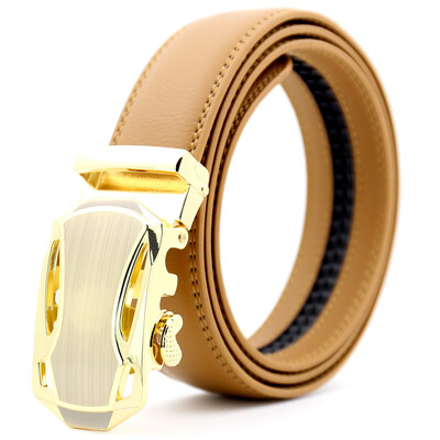 

Hot mens belt automatic buckle two-layer leather business belt a generation of hair LY55-8888-8