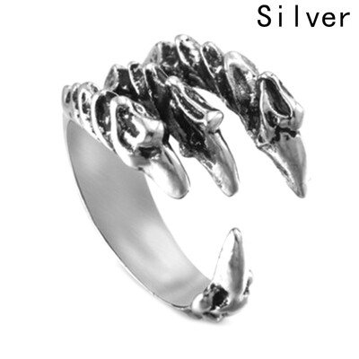 

Mens Hallowmas Fashion Punk Wind Jewelry Titanium Stainless Steel Dragon Claw Rings Biker Rings Gothic Jewelry