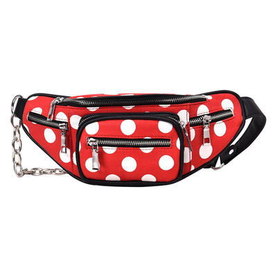 

Dot Print Shoulder Women Waist Fanny Packs Canvas Crossbody Chest Bags