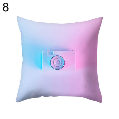 

Pink Leaf Plant Square Throw Pillow Protector Case Cushion Cover Bedding Article
