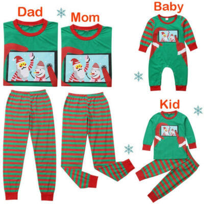

Christmas Family Matching Pajamas Set Adult Mens Womens Kids Sleepwear Nightwear