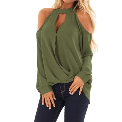 

Starmoon Women Fashion Sexy V Neck Off Shoulder Long Sleeve T-Shirt Tops Blouse