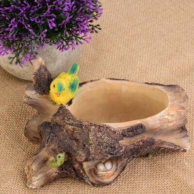 

Greensen 1 PCS Resin Succulent Plant Container Flower Pot Planter Garden