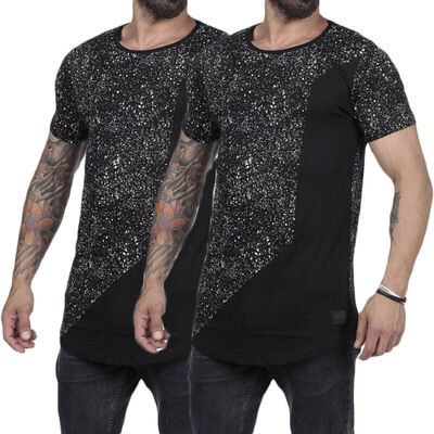 

Mens O Neck T Shirt Casual Cotton Muscle Fit Tops Short Sleeve Plain Tee Summer