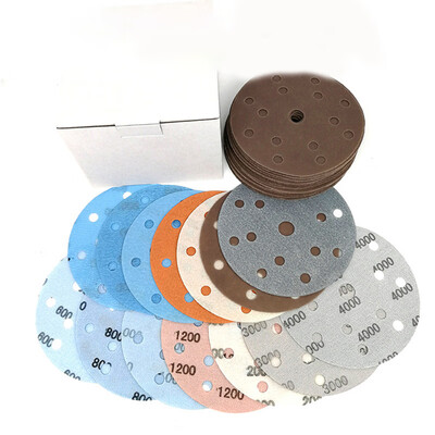 

9pcsSet 150mm 15 Holes 600-5000 Grits Hook And Loop Sanding Disc Sander Pads