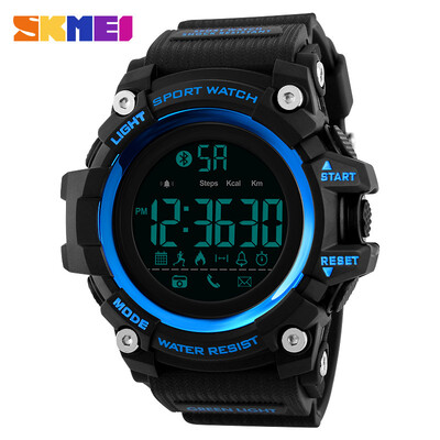 

SKMEI New Smart Men Sports Watches Blutooth Pedometer Watch Calorie Chrono Camera Fashion Digital Wristwatch 1385