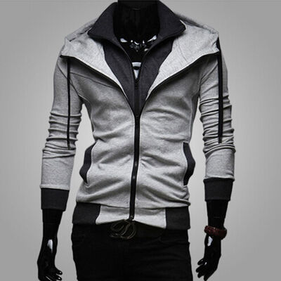 

Winter Mens Hoodie Warm Hooded Sweatshirt Coat Jacket Outwear Sweater Slim Tops