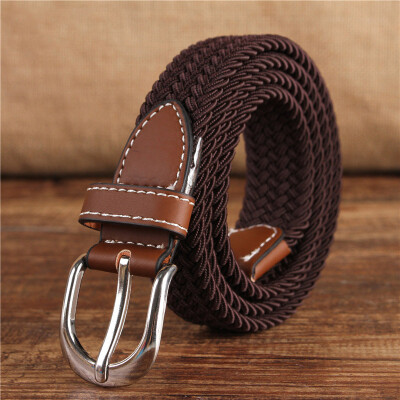 

Fashion Unisex belt high quality Elastic tension canvas Alloy pin buckle Men&Women belt solid color casual cowboy Men belt