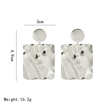 

HOT 30 Style Korea Handmade Wooden Drop Earrings New Fashion Geometric Long Acrylic Metal Earrings modern Jewelry