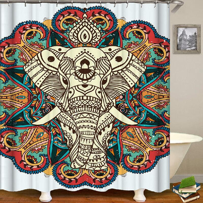 

Shower Curtain Animal Print Blackout Curtains Waterproof Mildew-proof Bathroom Curtain 71"x71"