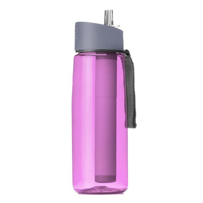 

650ml Outdoor Water Filter Bottle Water Filtration Bottle Purifier for Camping Hiking Traveling
