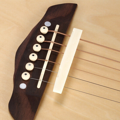 

6 String Acoustic Guitar Bone Bridge Saddle Nut