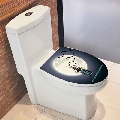 

Toponeto Hallowmas Toilet Seat Wall Sticker Decals Vinyl Art Wallpaper Removable Decor
