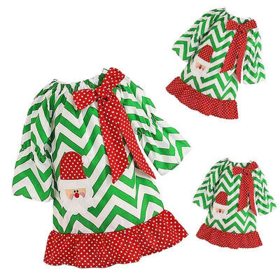 

Christmas Girls Toddler Kids Santa Claus Xmas Party Dress Sundress Clothes 1-6T