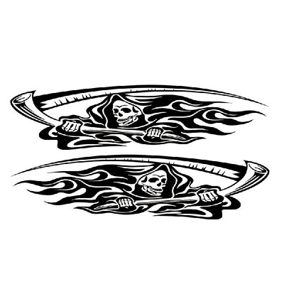 

Car Sticker Vinyl Skull Totem Creative Vehicle Decals Car-Styling Vehicle Body 2 Side PVC Stickers Decals Decoration