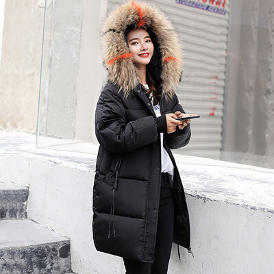 

Roseonmyhand Women Winter Warm Coat Faux Fur Hooded Thick Warm Slim Jacket Long Overcoat