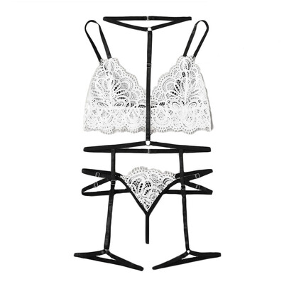 

Toponeto Fashion New Women Lace Black Lingerie Sexy V-Neck Underwear Thong