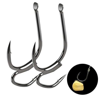 

10pcsbag Fishhooks High-carbon Steel Two Strength Tip Sharp Fighting Fishing Hook With Barbed Fish Gear For Sea Fishing