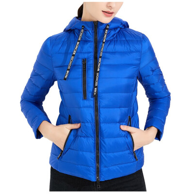 

Toponeto Women Casual Light Outerwear Solid Hooded Zippers Pocket Coat Down Jackets