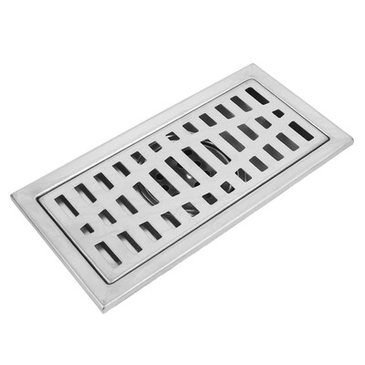

Greensen Silver Stainless Steel Rectangle Shape Three Layer Floor Drain for Home Bathroom Use