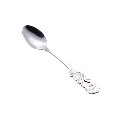 

Toponeto Stainless Steel Flower Spoon Coffee Tea Spork Flatware Dessert