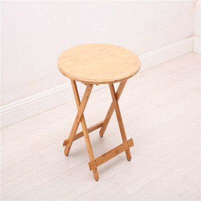 

BO AI NUO Nanzhu 60 folding round table modern minimalist table portable solid wood table 606050cm 7465