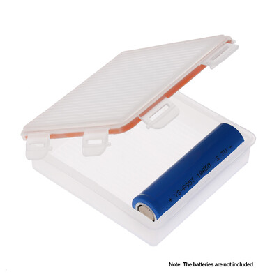 

Waterproof Battery Storage Box Battery Holder Protective Case 4 Slot 18650 Battery Transparent Strong Hard Case