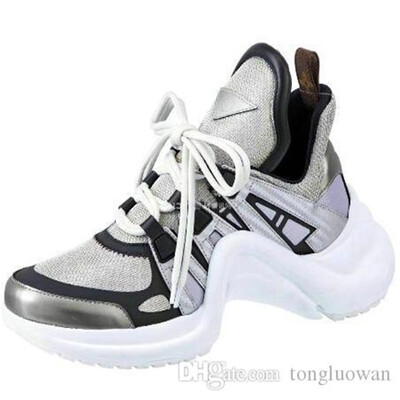 

New real-leather Breathable casual Shoes fashion Women Breathable Athletic Sport Flat antiskid shoes Luxury designer SNEAKER ArchL