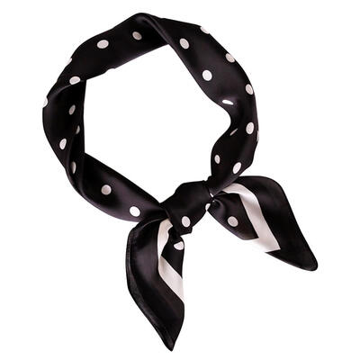 

Korean Women Girls Dot Printing Square Imitate Silk Scarf Kerchief 70x70cm