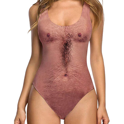 

Roseonmyhand Women Sexy High Cut One Piece Swimsuit Funny Bathing Suit Monokini Swimwear