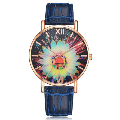 

Best Selling Women Watches Delicate Rose Frame Dial Ladies Quartz Wristwatch Movement Simple Leather Strap Clock Montre Fem50