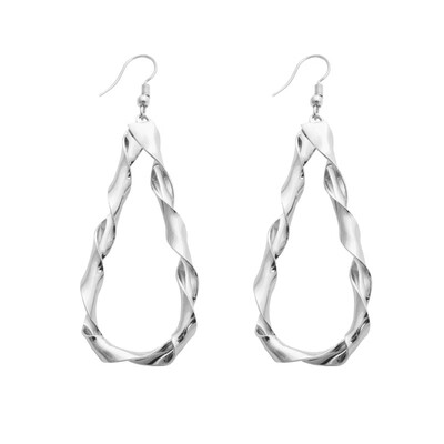 

European Simple Geometric Metal Round Earrings for Women Leaf Flower Earrings Pendientes Wedding Jewelry Ethnic Party Wholesale