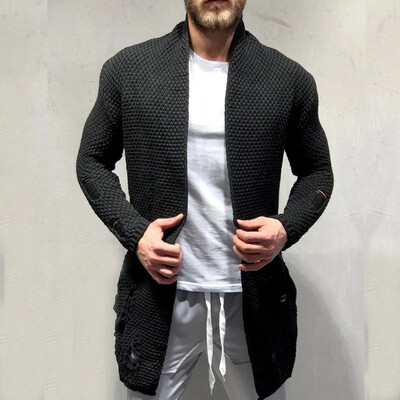 

Mens Plus Size Long Sleeve Slim Cardigan Casual Autumn Winter Outwear Jackets