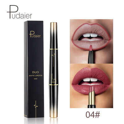 

Pudaier 2 in 1 16 Color New Double Ended Sexy Lasting Matte Lipstick Waterproof Lipliner Lipstick Pencil