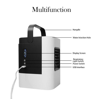 

460mL Mini USB Cooler Air Conditioner Humidifier Purifier Air Cooling Fan