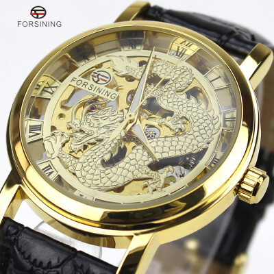 

FORSINING mechanical watch mens mechanical watch hollow retro mechanical watch semi-automatic belt watch mens watch