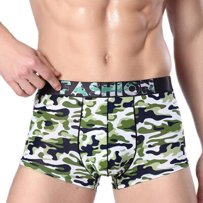 

Mens Ice Silk Boxers Stylish Print Boxer Briefs With Pouch